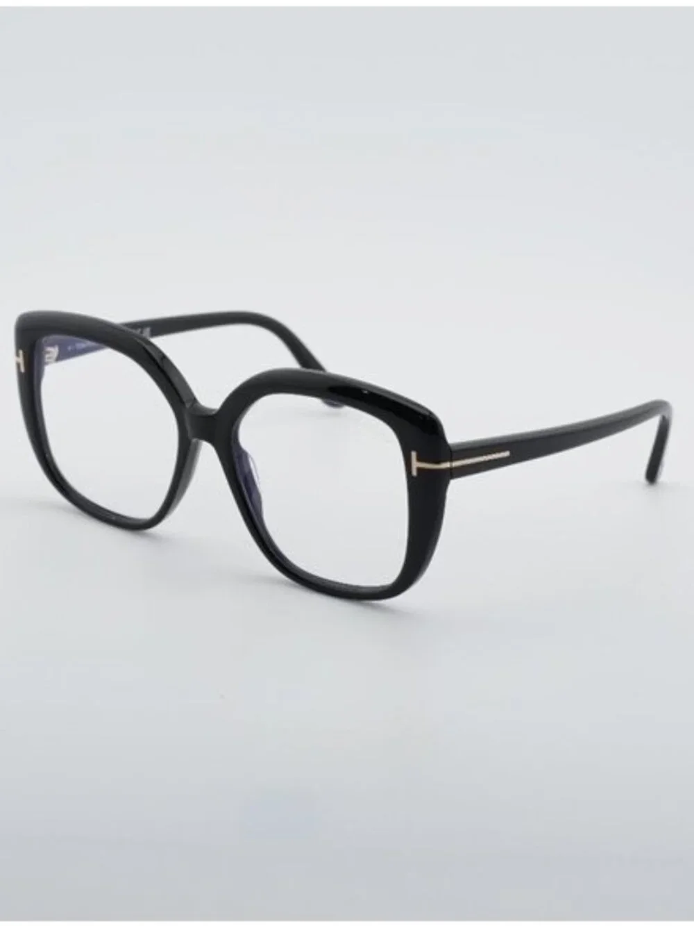 Tom Ford FT6043-B 001 Eyeglasses Black 53mm Square Frame, Blue Light Block
